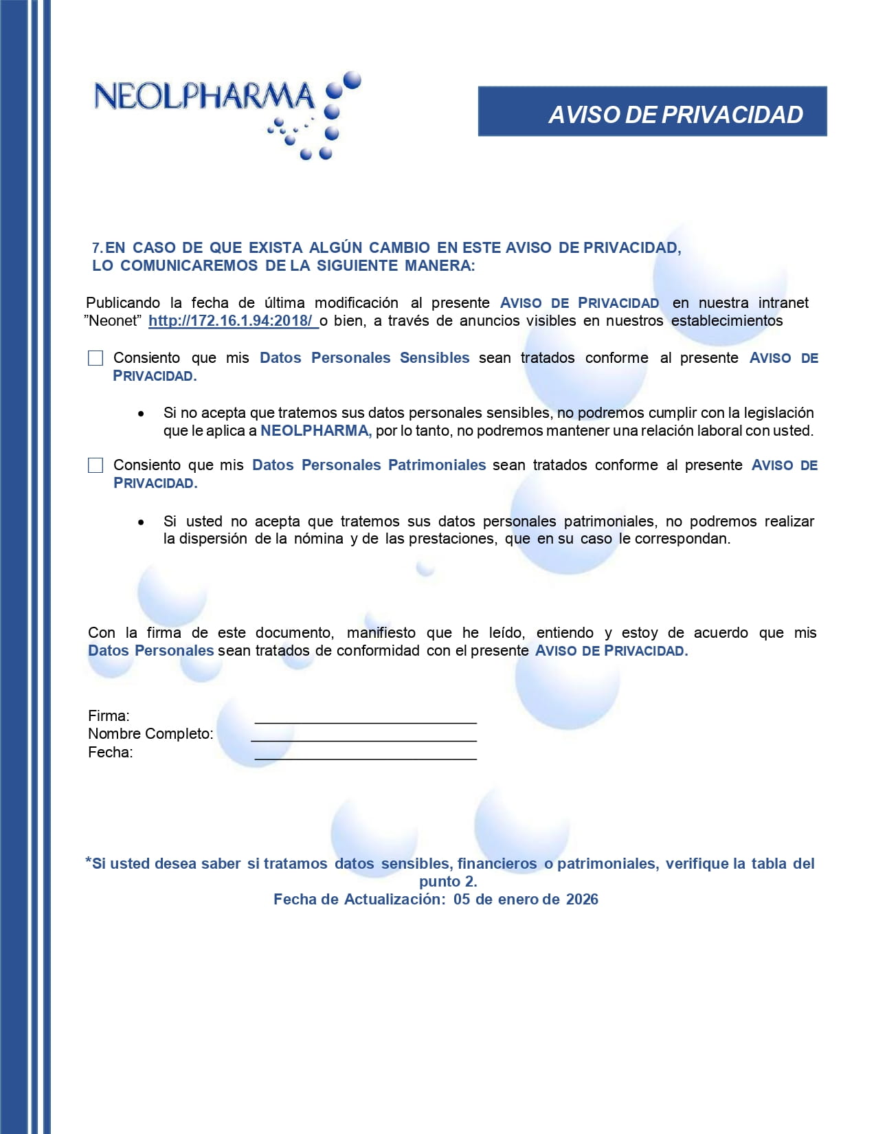 Descarga Aviso de Privacidad Empleados