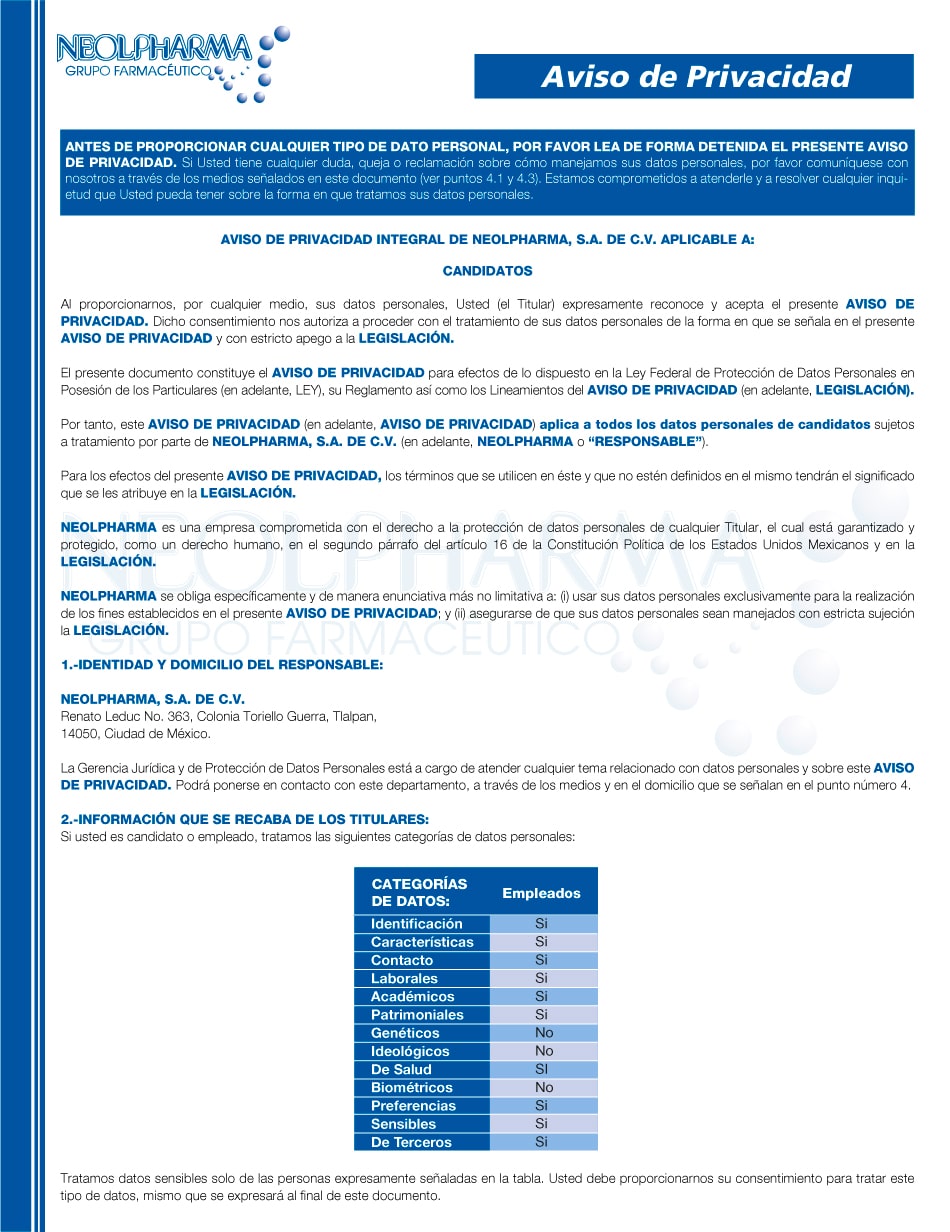 Descarga Aviso de Privacidad Candidatos