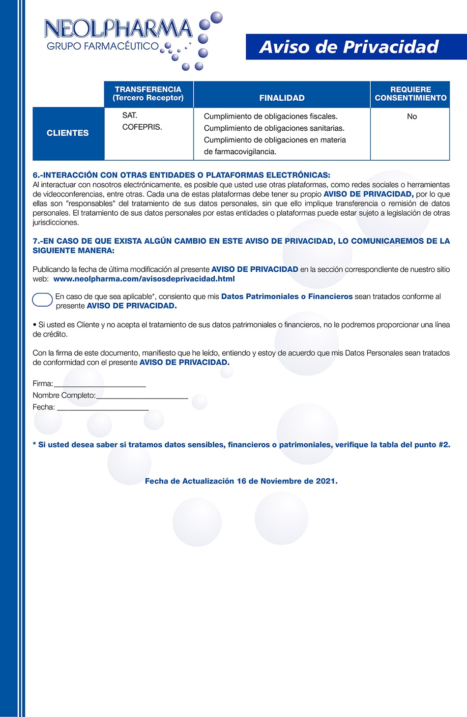 Descarga Aviso de Privacidad Clientes